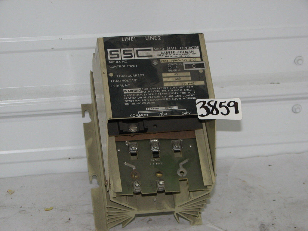 Barber-Colman CB11-48060-045-3-00 SSC Solid State Contactor 120/240V 70mA