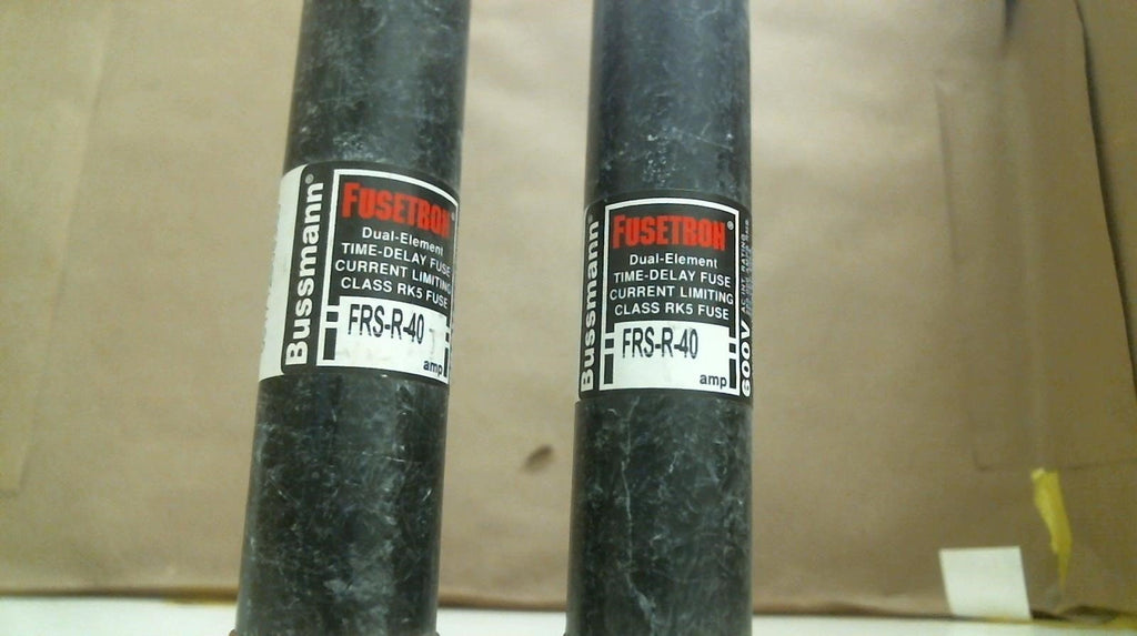 LOT OF 2 Bussman FUSETRON FRS-R-40 amp Fuse, 600V