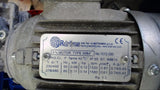 DR DRIVES 56B4 3 PHASE MOTOR 278/480 VOLTS, 0.14 HP W/ GEAR REDUCER 36.17 RATIO,