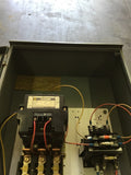 SQUARE D 8536SFA1V02S NEMA SIZE 4 STARTER MOUNTED IN TYPE 12 ENCLOSURE 120V COIL