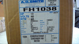 A.O. SMITH FH1038 1/3 HP CONDENSER FAN MOTOR 460 VOLT SINGLE PHASE, 825 RPM