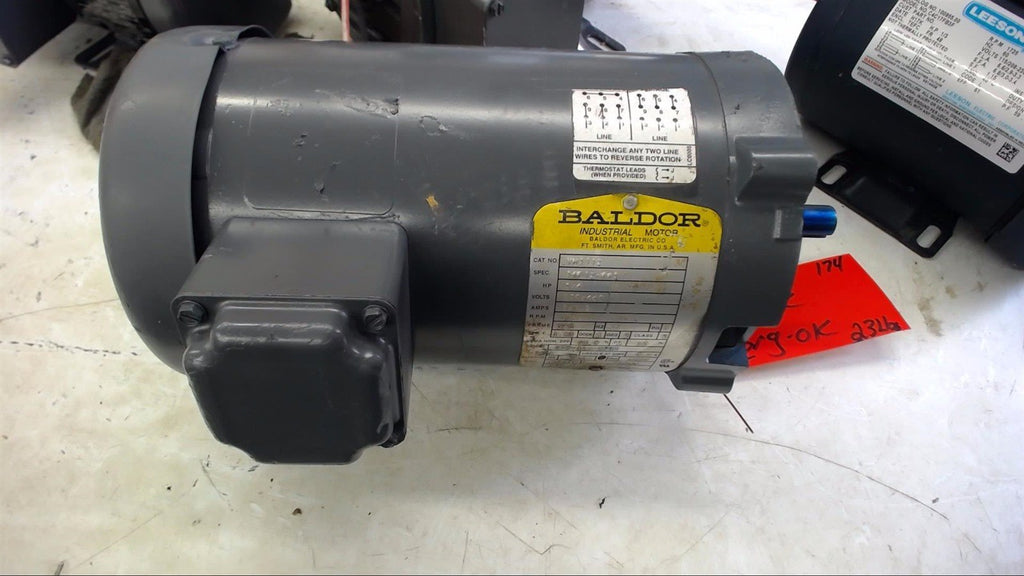 BALDOR VM3112 3/4 HP AC MOTOR 230/460 VOLTS, 1725 RPM, 4P, 56C FR, 3 PHASE 60 HZ