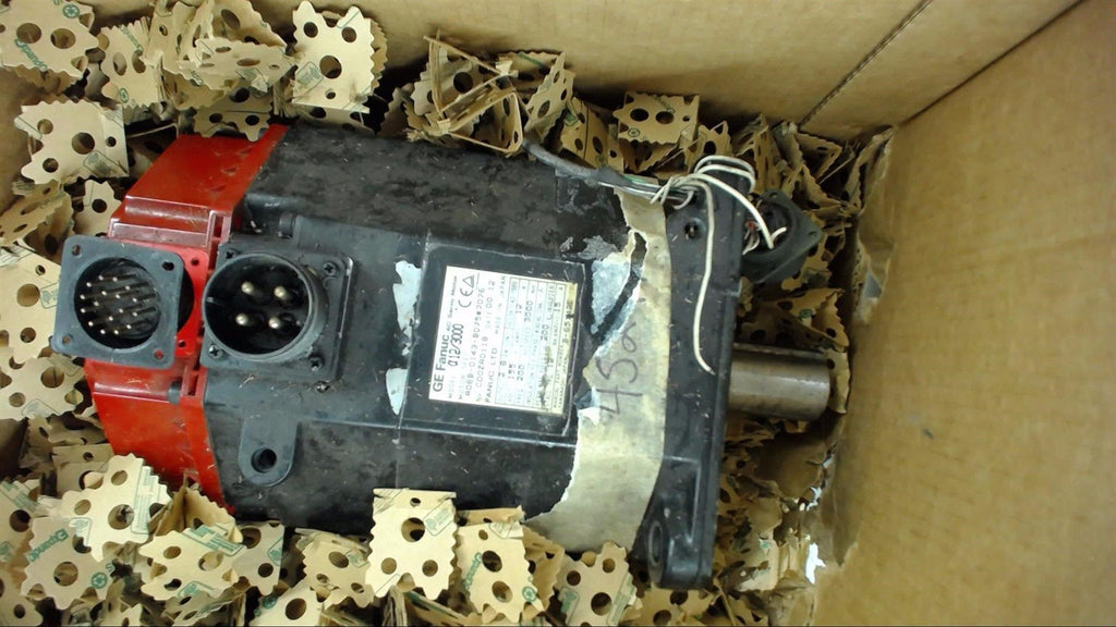 GE FANUC SERVO MOTOR A06B-0143-B075#7076 2.8 KW 155 VOLTS, 12 AMP, 3000 RPM
