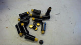 LOT OF 11 SC BRUSH HOLDER 1-1/4" OAL, W/ THREADED CAPS 7/16"