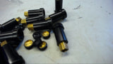 LOT OF 11 SC BRUSH HOLDER 1-1/4" OAL, W/ THREADED CAPS 7/16"