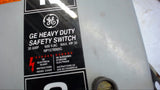GE THN3361J 30 AMP SAFETY SWITCH 480 VOLT 3 PHASE 20 HP, 600 VOLTS MAX