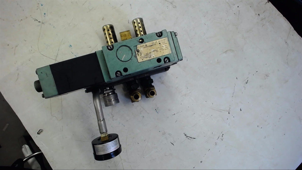 NUMATICS EBPEA SOLENID VALVE 150 PSI 24 VDC COIL MOUNTED ON MANIFOLD AS PICTURED
