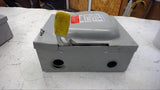 CROUSE-HINDS GH421N 30 AMP GENERAL DUTY NON FUSIBLE SAFTEY SWITCH 240V @ 7.5 HP
