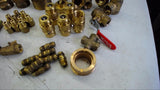 LOT OF ASSORTED BRASS FITTINGS SELLING AS PICTURED