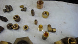 LOT OF ASSORTED BRASS FITTINGS SELLING AS PICTURED