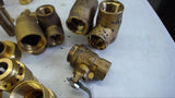 LOT OF ASSORTED BRASS FITTINGS SELLING AS PICTURED