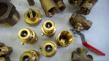 LOT OF ASSORTED BRASS FITTINGS SELLING AS PICTURED