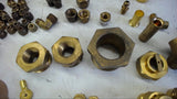 LOT OF ASSORTED BRASS FITTINGS SELLING AS PICTURED