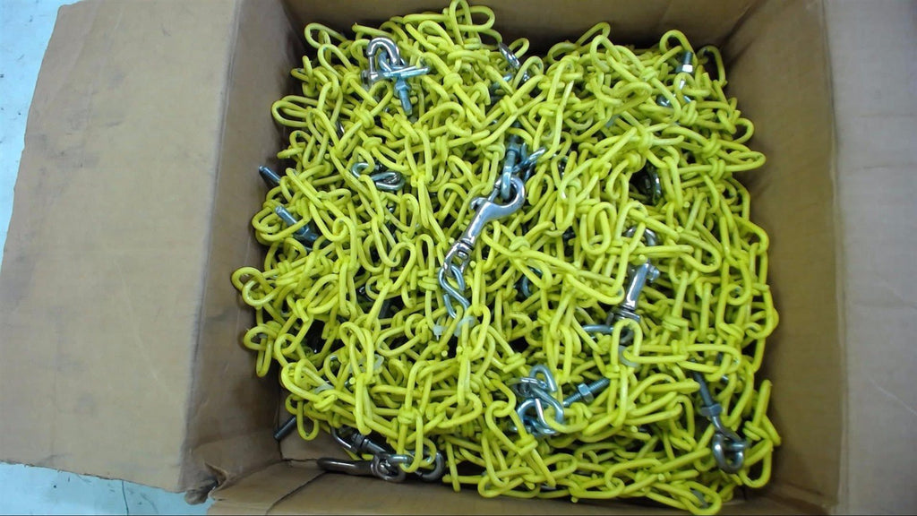 LOT OF 20 -- 2-6 FT LONG PLASTIC COATED CHAIN