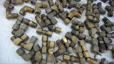 LOT OF 80+ ASSORTED BRASS FITTINGS AS PICTURED---VARIOUS STYLES AND SIZES
