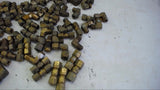 LOT OF 80+ ASSORTED BRASS FITTINGS AS PICTURED---VARIOUS STYLES AND SIZES