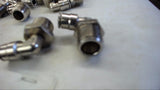 LOT OF 18--STAINLESS STEEL FITINGS 1/4" PIPE X 3/8"