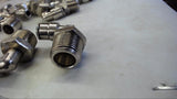 LOT OF 18--STAINLESS STEEL FITINGS 1/4" PIPE X 3/8"
