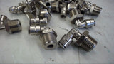 LOT OF 20---STAINLESS STEEL FITINGS -- 1/4" PIPE X 3/8"