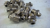 LOT OF 15 STAINLESS STEEL ADAPTERS 1/4" TUBE X 3/8"