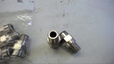 LOT OF 11 PCS ADAPTERS STAINLESS STEEL 1/4" PIPE X 3/8" TUBING