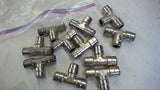 LOT OF 11-- STAINLESS STEEL TEES 1/2" X 1/2" X 1/2"
