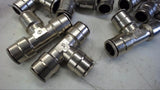 LOT OF 11-- STAINLESS STEEL TEES 1/2" X 1/2" X 1/2"