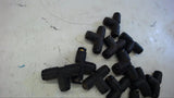 LOT OF 12 -- PLASTIC TEES 11 EA 1/4" X 1/4" X 1/4" 1 EA 5/16" X 5/16" X 5/16"