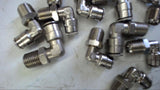 LOT OF 15 PCS STAINLESS STEEL ELBOWS ASSORTED SIZES