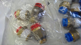 LOT OF 17 ASSORTED BRASS ADAPTERS