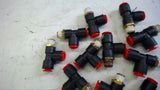 LOT OF 11 TEES 3/8" X 3/8" X 1/4" MNPT