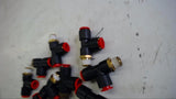 LOT OF 11 TEES 3/8" X 3/8" X 1/4" MNPT
