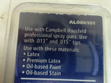 LOT OF 5 PKS OF 2 CAMPBELL HAUSFELD AL086101 PROFESSIONAL GUN FILTERS, 100 MESH
