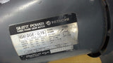 HITACHI GX DGE-0.75, 0.75 KW 4 POLE GEAR MOTOR, 200/220 VOLTS, 3 PHASE