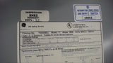 GE THN3363J 100 AMP, NON FUSIBLE SAFETY SWITCH 600 VOLTS
