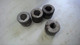 LOT OF 4--COUPLING HALVES 3 EACH 7/8" BORE, 1 EACH 5/8" BORE