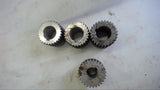 LOT OF 4--COUPLING HALVES 3 EACH 7/8" BORE, 1 EACH 5/8" BORE