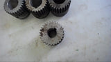 LOT OF 4--COUPLING HALVES 3 EACH 7/8" BORE, 1 EACH 5/8" BORE