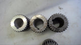 LOT OF 4--COUPLING HALVES 3 EACH 7/8" BORE, 1 EACH 5/8" BORE