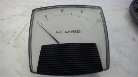 50-250440NGNG1 AC AMPERES PANEL METER 0-20 AMPERES