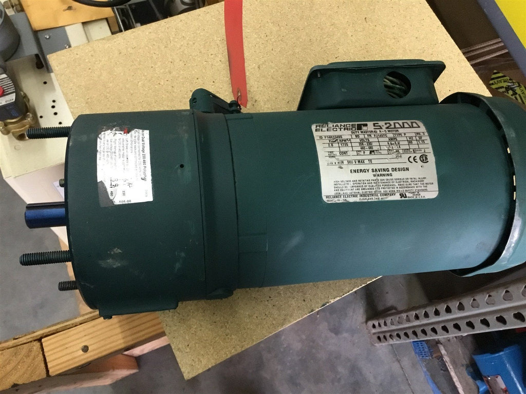 RELIANCE P14G1446S 2 HP AC BRAKE MOTOR 208-230/460-480 VOLTS. 145TC FR 1725 RPM
