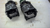 LOT OF 2--CUTLER-HAMMER E22TL2 PILOT LIGHT 1 EA GREEN, 1 EA WHITE
