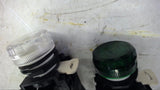 LOT OF 2--CUTLER-HAMMER E22TL2 PILOT LIGHT 1 EA GREEN, 1 EA WHITE