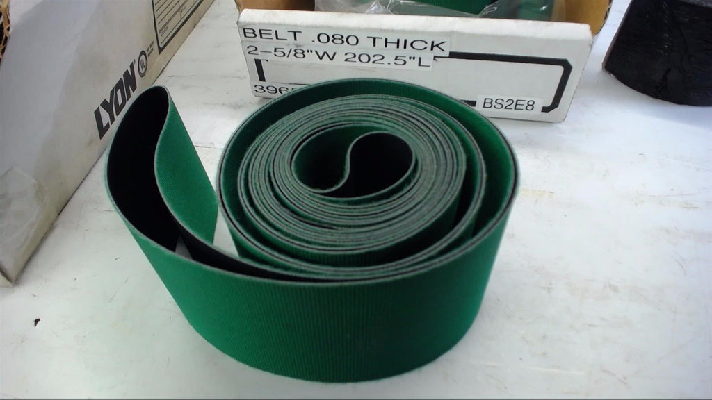 HNI-5PE CONVEYOR BELTTING 2-5/8" W X 14' LONG X .035 THICK , GREEN SMOOTH TOP