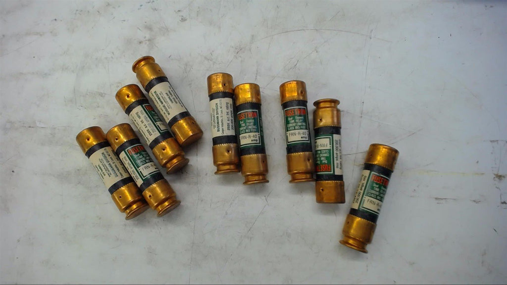LOT OF 9-- FUSTRON FRN-R-40 FUSES, 40 AMP 250 VOLT