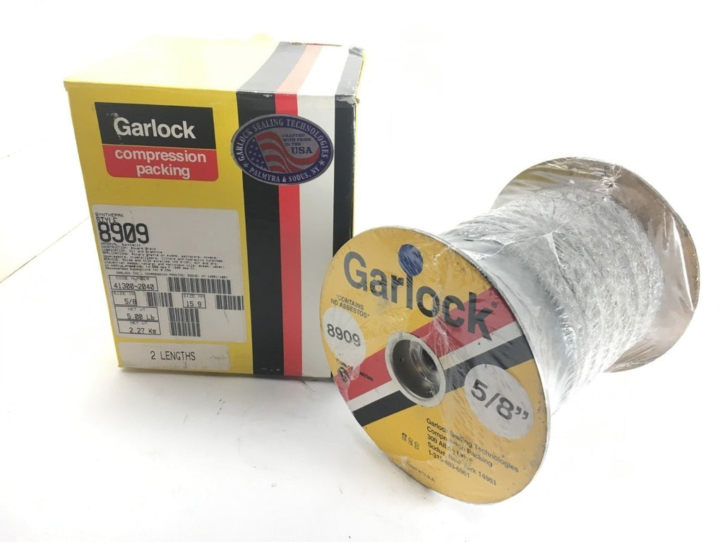 5 LB GARLOCK 8909 41300-2040 5/8 IN COMPRESSION PACKING - NEW