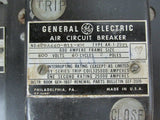 Ge Air Circuit Breaker 429A660-811-Xm Ak-1-25Y1 600V W/ Solenoid Control Device
