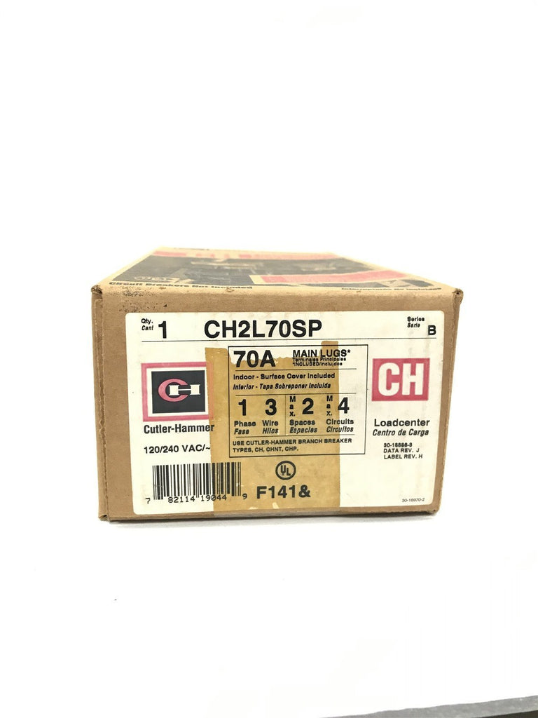 CUTLER-HAMMER CH2L70SP LOADCENTER 70A MAIN LUGS 120/240VAC