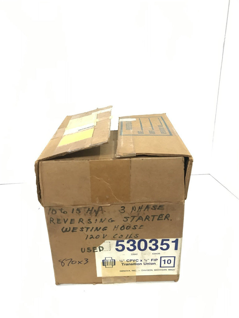 WESTING HOUSE 530351 REVERSING STARTER 3 PHASE 120V 10-15HP