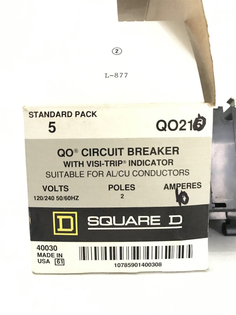 SQUARE D QO210 LOT OF 3 CIRCUIT BREAKER 120/240V 50/60HZ 2POLE 15AMP
